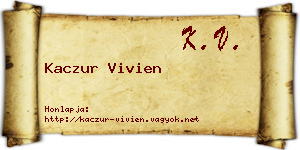 Kaczur Vivien névjegykártya